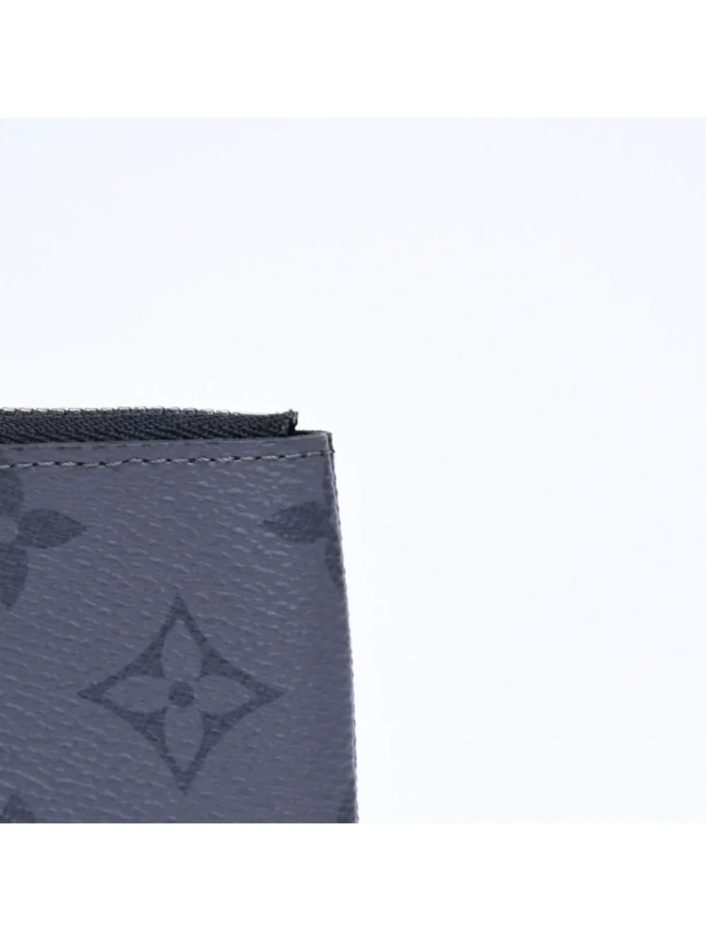 Louis Vuitton Monogram Eclipse Pochette Cles Coin Purse Black Gray